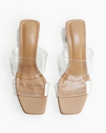 Clear block heeled mule sandals 

#LTKfindsunder50 #LTKstyletip #LTKshoecrush