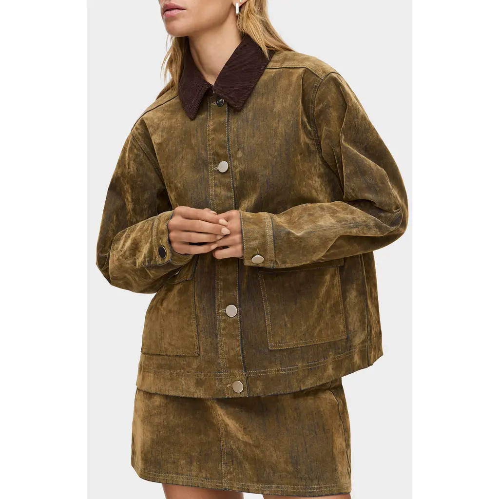 ALIGNE Bark Denim Jacket in Sand at Nordstrom Rack, Size X-Large | Nordstrom Rack