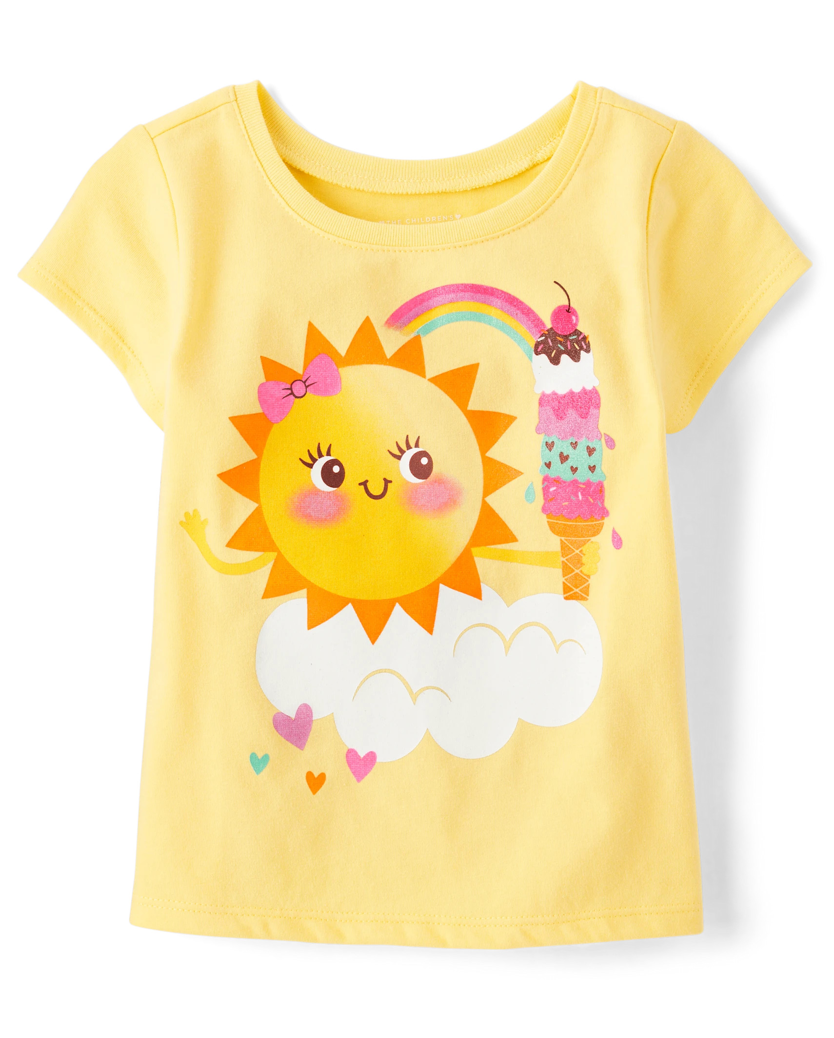 Baby And Toddler Girls Sun Graphic Tee - sun valley | The Children's Place