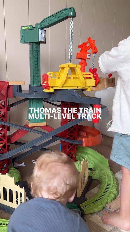 Thomas the train multi-level track! We got this for the boys this past Christmas & it’s one of their faves- they love using the crane & bridge! 

#LTKFamily #LTKKids