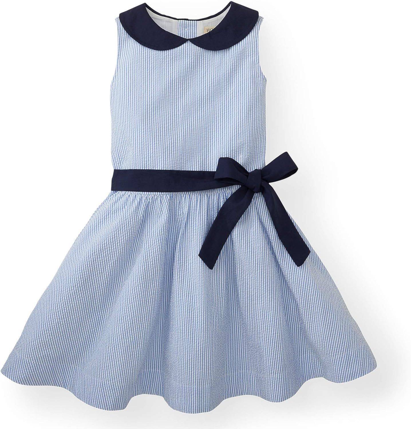 Hope & Henry Girls' Peter Pan Collar Seersucker Dress | Amazon (US)