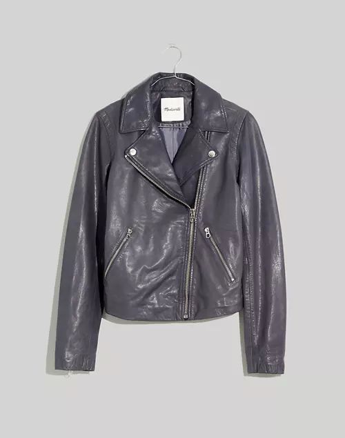 Washed Leather Motorcycle Jacket | Madewell