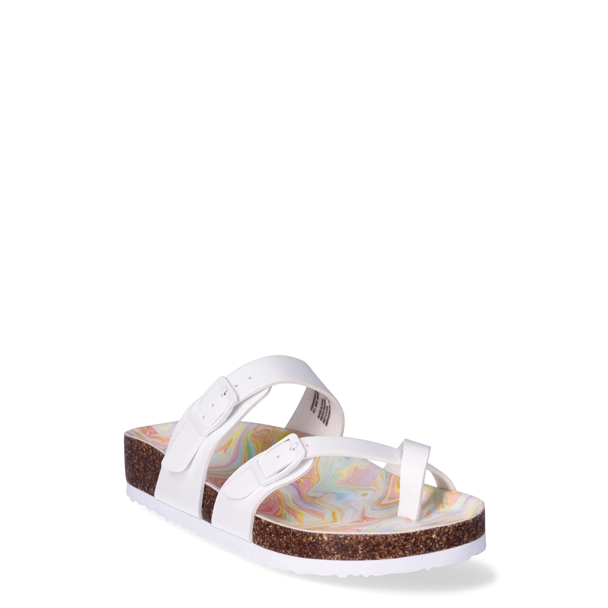 Wonder Nation Little and Big Girls 2 Buckle Toe Sandals - Walmart.com | Walmart (US)