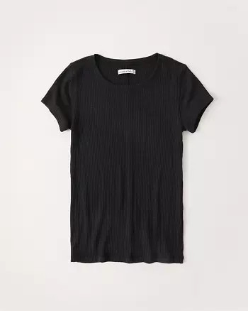 Slim Ribbed Crew Tee | Abercrombie & Fitch US & UK