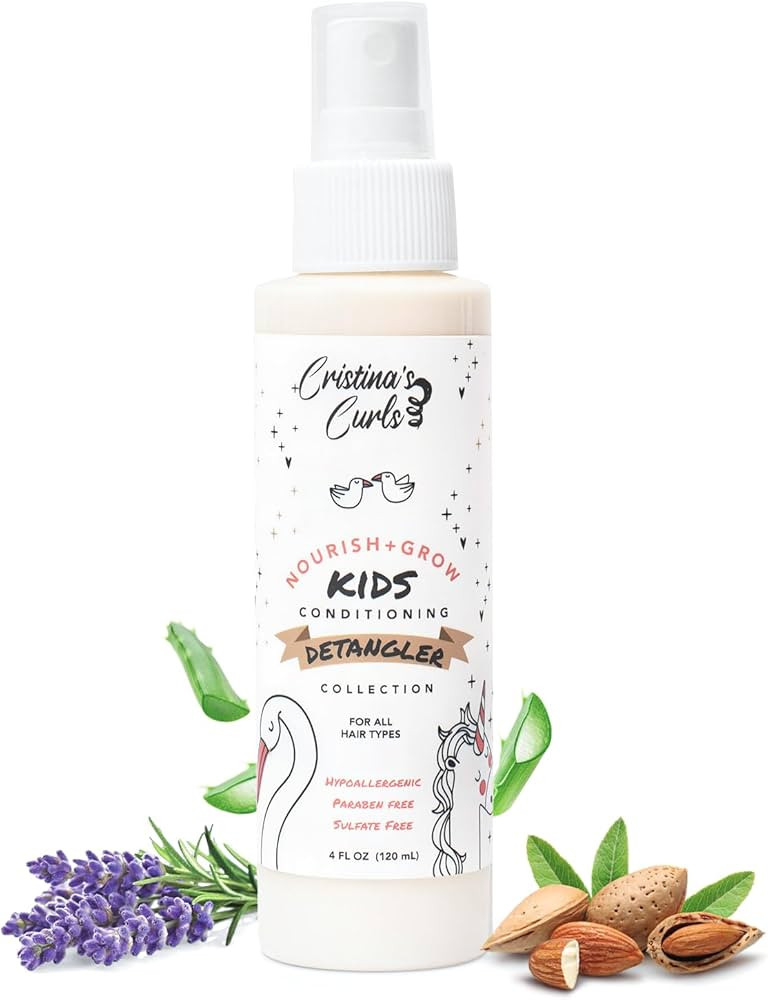 Cristina's Curls Conditioning Detangler Spray for Kids – Leave-in Slip & Frizz Control with No ... | Amazon (US)
