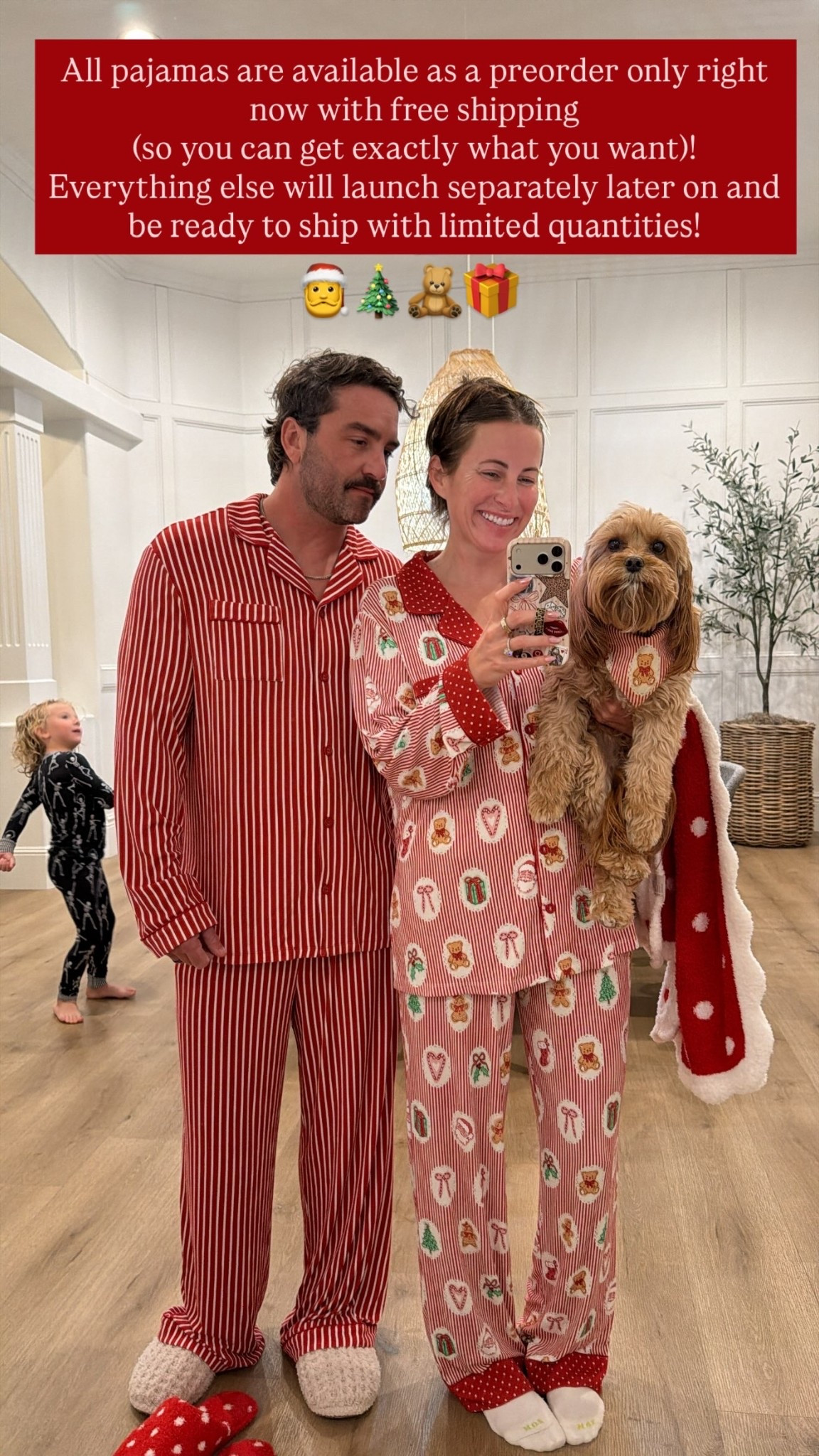 🎅🎄🧸🎁 All pajamas are available as a preorder only right now with free shipping 
(so you can get exactly what you want)!
Everything else will launch separately later on and be ready to ship with limited quantities!