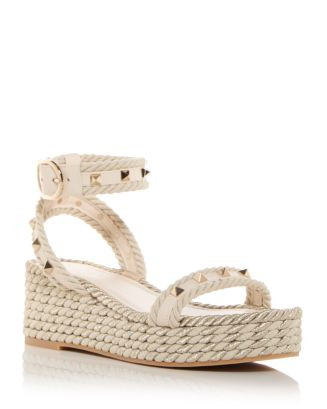 Valentino Garavani Women's Rockstud Espadrille Wedge Sandals | Bloomingdale's Shoes | Bloomingdale's (US)