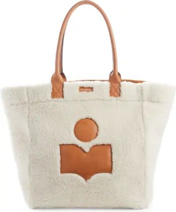 Yenky Logo Genuine Shearling Tote | Nordstrom