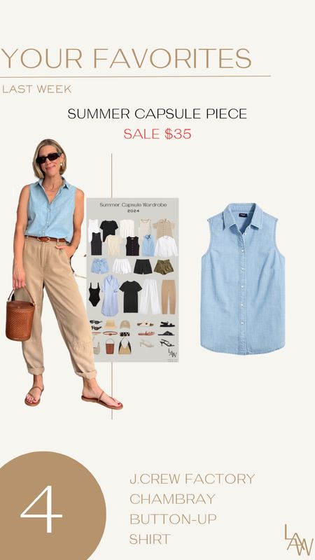 J.Crew Factory Chambray Shirt, wearing sized up one in medium (stay tts for more fitted)

#LTKSaleAlert #LTKStyleTip #LTKFindsUnder50