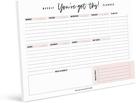 Bliss Collections Weekly Planner 8.5x11 with 50 Undated Tear-Off Sheets, You've Got This Calendar... | Amazon (US)