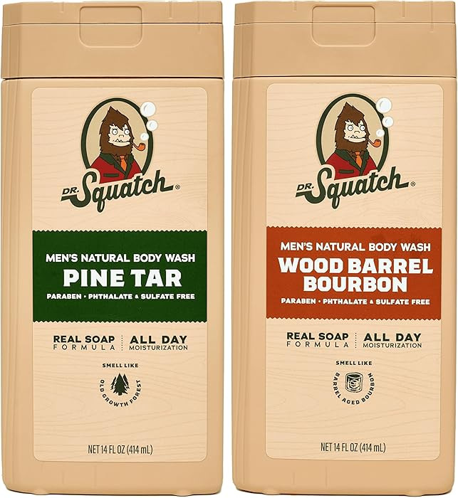 Dr. Squatch Natural Men's Body Wash Shower Gel - Cleansing, Nourishing, Long Lasting Scent, Moist... | Amazon (US)