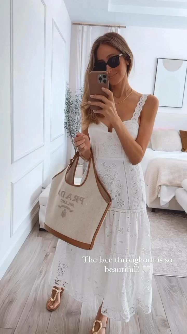 Gorgeous white lace dress. Perfect summer chic dress 
Runs tts . Wearing a size small 




#LTKStyleTip #LTKOver40 #LTKSeasonal
