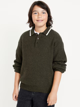 SoSoft Oversized Long-Sleeve Collared Sweater for Boys | Old Navy (US)