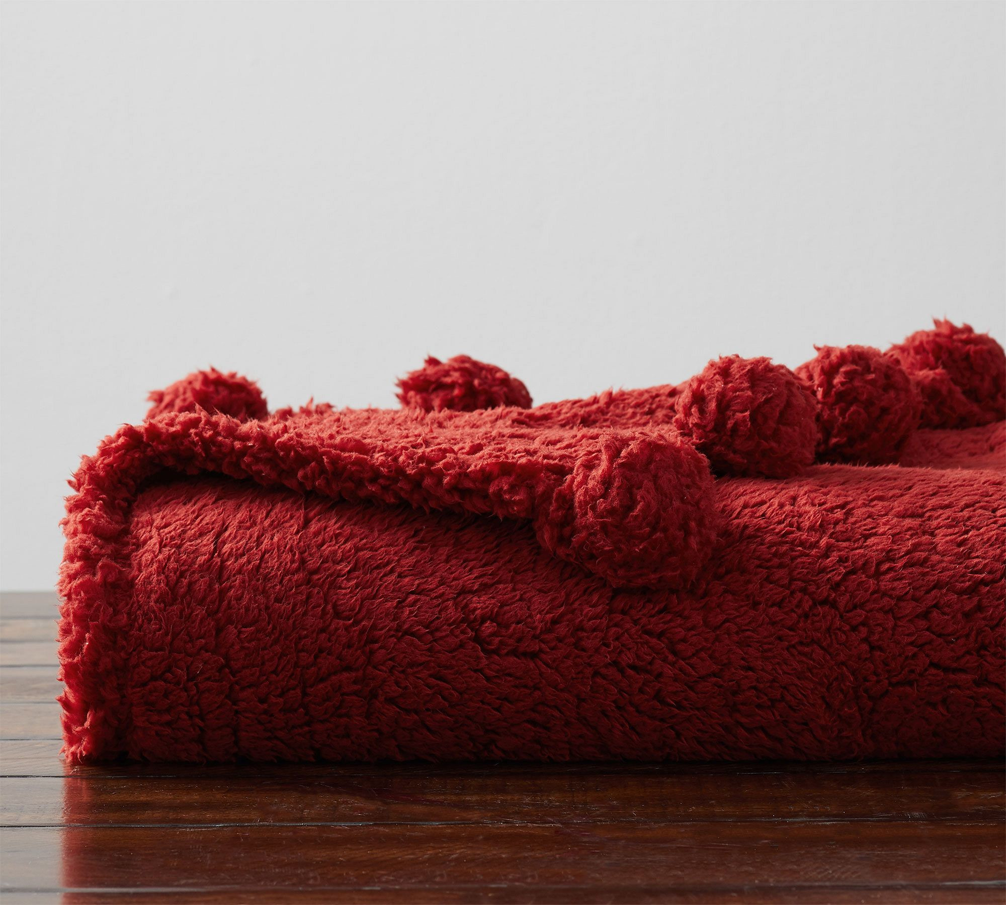 Cozy Pom Pom Sherpa Throw | Pottery Barn (US)