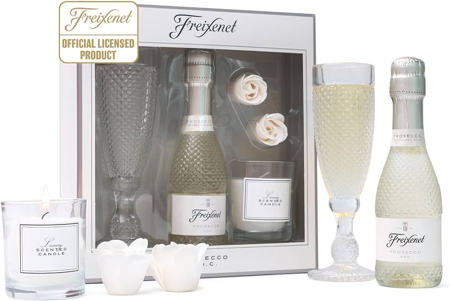 Freixenet Prosecco Gift Set - Freixenet Prosecco DOC 20cl Mini Alcohol, Champagne Flute, Bath Bom... | Amazon (UK)