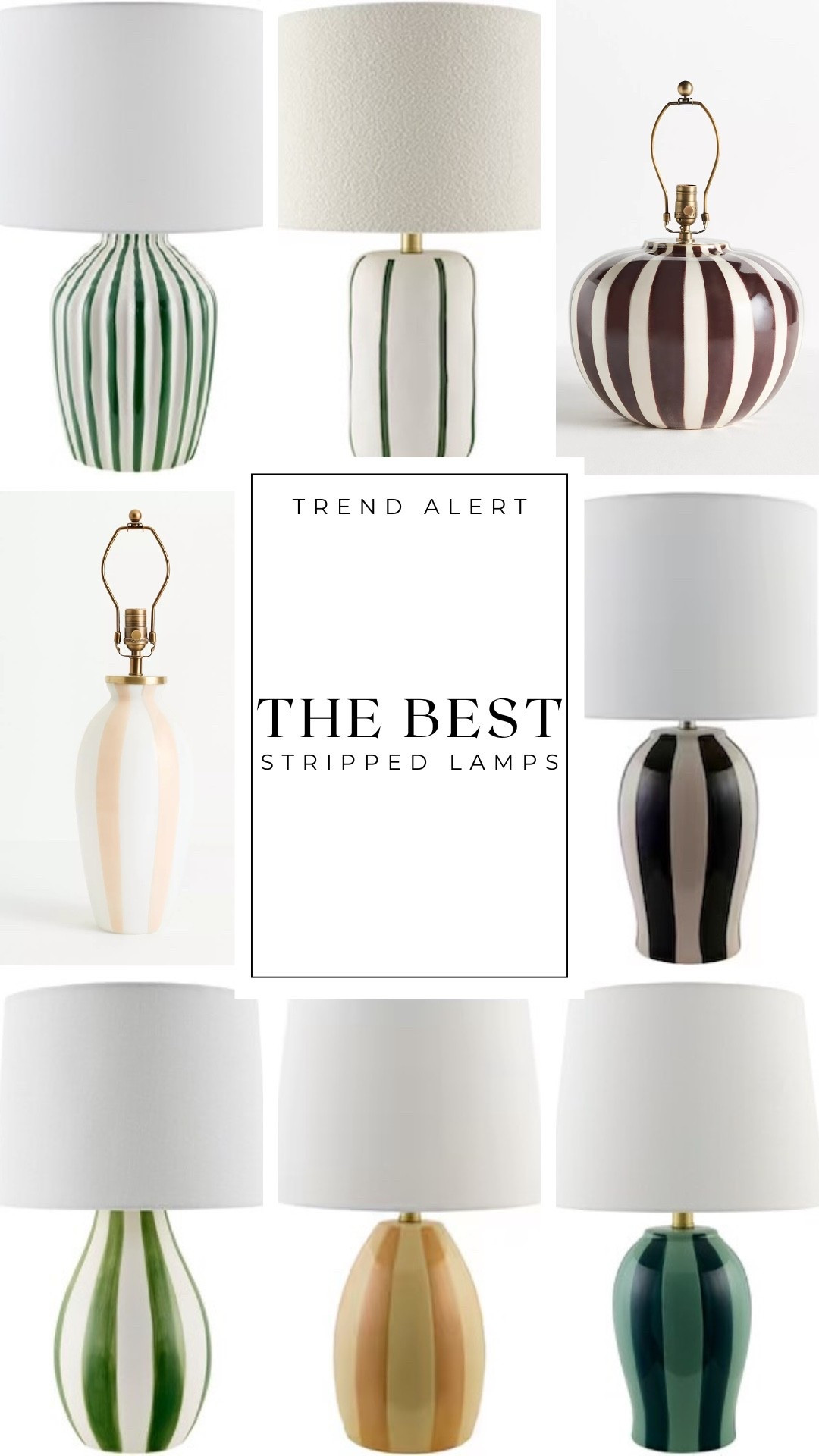 Stripped Lamps are HOT right now!  These are my favorites from every price range! I love a stripped lamp, they add whimsy to your home.

#LTKHome