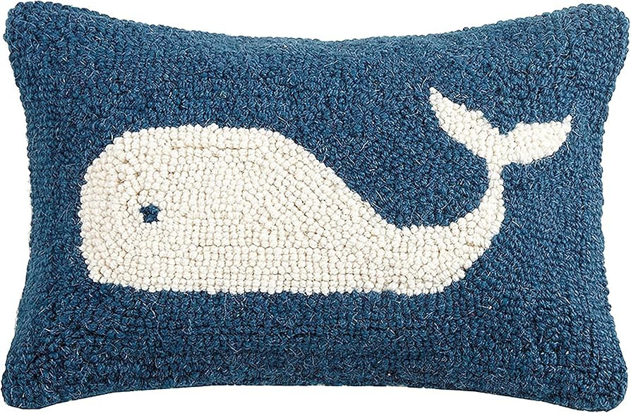 Peking Handicraft 30JSS757C12OB Whale Hook Pillow, 8X12 Throw Pillow | Amazon (US)