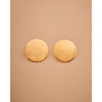 Large Gold Disc Earrings | Etsy (US)