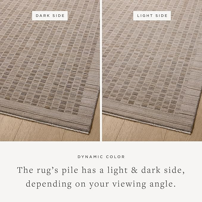 Loloi Amber Lewis Cali Collection CIL-02 Natural/Slate 9'-6" x 13', .25" Pile Height, Area Rug | Amazon (US)