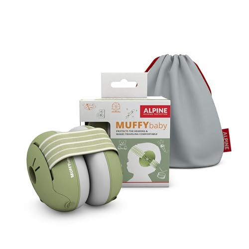 Alpine Muffy Baby Ear Protection for Babies and Toddlers up to 36 Months - CE & ANSI Certified - Noise Reduction Earmuffs - Comfortable Baby Headphones Against Hearing Damage & Improves Sleep - Green | Amazon (US)