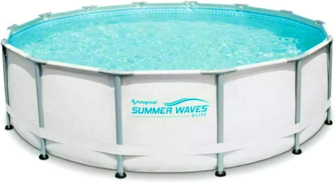 SW Summer Waves Elite 14'x42 Premium Frame Pool with Filter Pump System | Amazon (US)