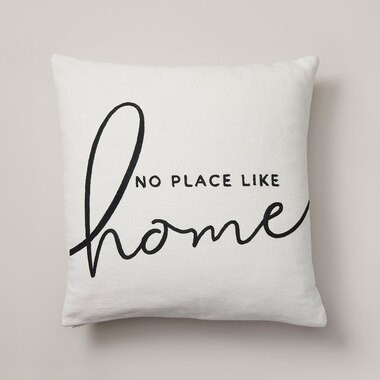 EXPRESSIONS NO PLACE LIKE HOME PILLOW COVER – 18” X 18” | Indigo (CA)