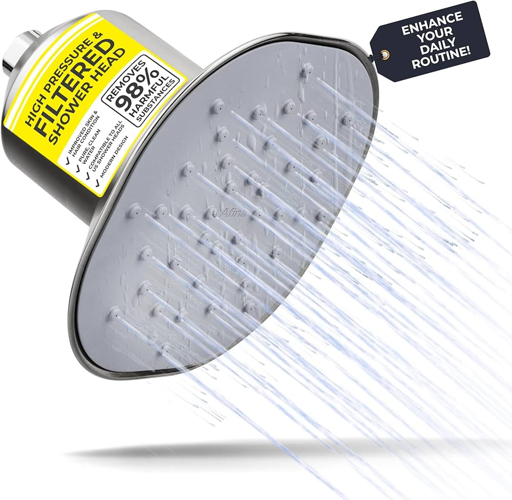 Afina Filtered Shower Head | High Pressure Shower - Reduces Dry Itchy Skin, Dandruff, Eczema, & D... | Amazon (US)