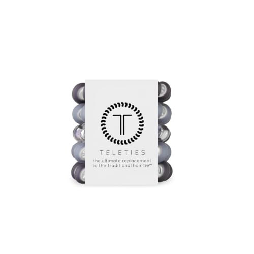 TELETIES - Tiny Spiral Hair Coils - Fall Collection - Ponytail Holder Hair Ties for Women - Phone Cord Hair Ties - Strong Grip, No Rip, Water Resistant, No Crease - Tiny 5 pack - Midnight Rain | Amazon (US)