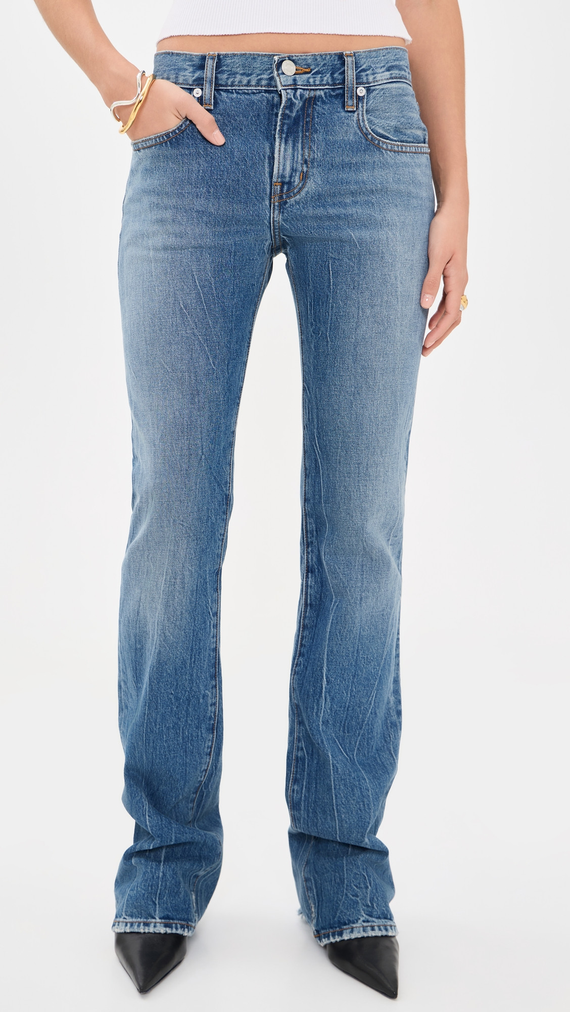 Éterne Low Bootcut Jeans Medium Indigo 24 | Shopbop