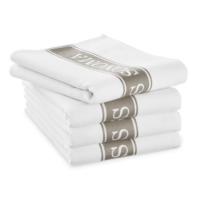Williams Sonoma Absorbent Logo Towels, Set of 4, Drizzle Grey | Williams-Sonoma