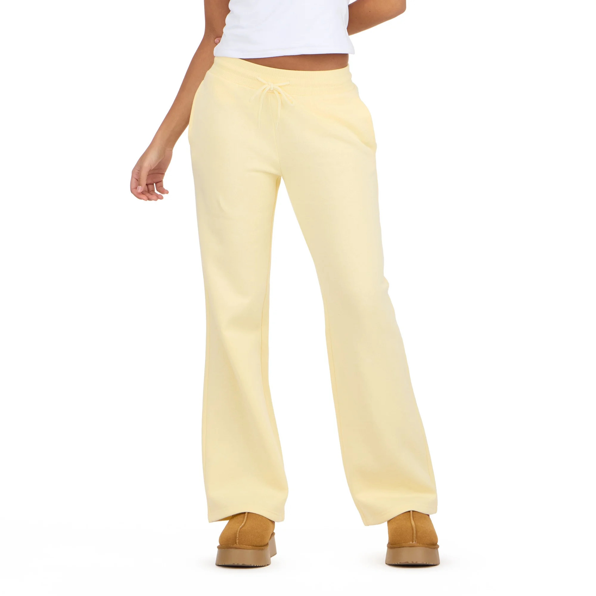 Forever 21 Women’s Low Rise Flare Jogger – Soft Fleece Sweatpants with Drawstring Waist and F... | Walmart (US)