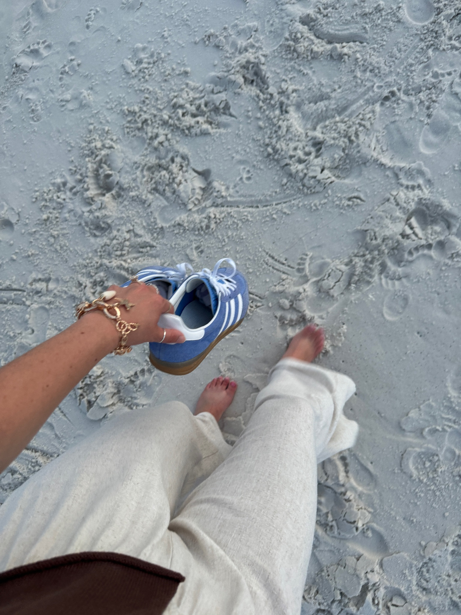 Blue sambas and sheep charm bracelet 
