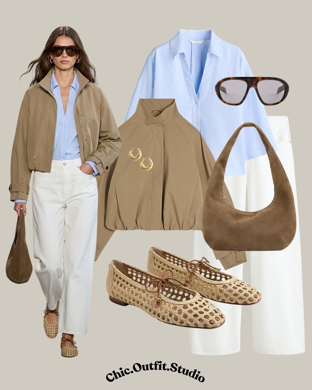Funnel Neck Cropped Trench Jacket with White Jeans

✨A Funnel Neck Cropped Trench Jacket layered over a light blue shirt and white jeans creates a fresh, elevated spring outfit with a soft neutral palette. Styled with woven ballet flats and a suede shoulder bag, this look feels effortlessly chic with a refined European aesthetic.

✨Ideal for coffee dates, city walks, travel days, or casual office outfits.

✨Tags: funnel neck cropped trench jacket outfit, white jeans outfit women, beige trench jacket women, woven flats outfit, minimalist spring style, neutral spring outfit women, european chic outfit, everyday elevated basics, spring layering outfit, soft neutral outfits

#LTKuk #LTKspring #LTKshoes
