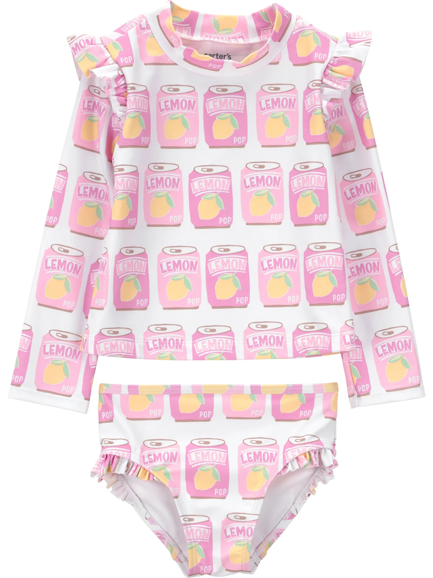 Carter's Child of Mine Toddler Girl Rash Guard Swimsuit Set, 2-Piece, Sizes 12M-5T | Walmart (US)