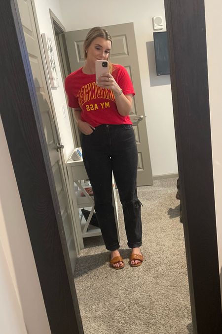 my favorite jeans! shirt is Made in Kansas City from last season. 