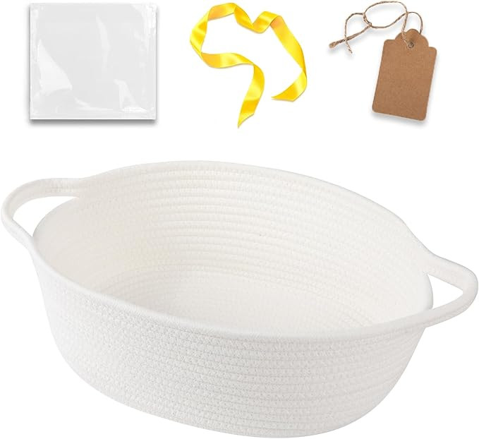 OIAHOMY Small Woven Basket with Gift Bags, Ribbons & DIY Label Card, Baskets for Gifts Empty, Sma... | Amazon (US)