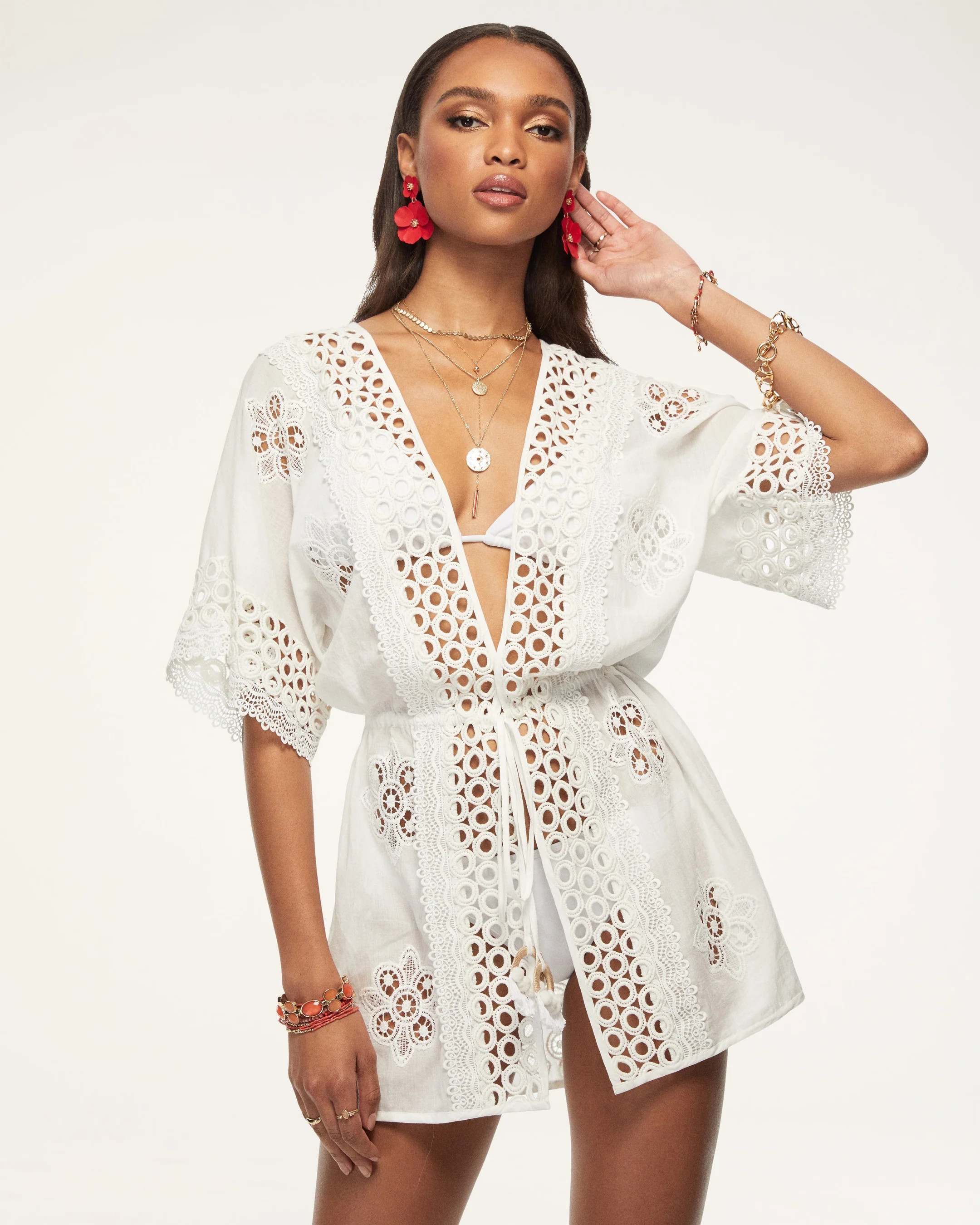 Delphine Crochet Coverup Mini Dress | Ramy Brook