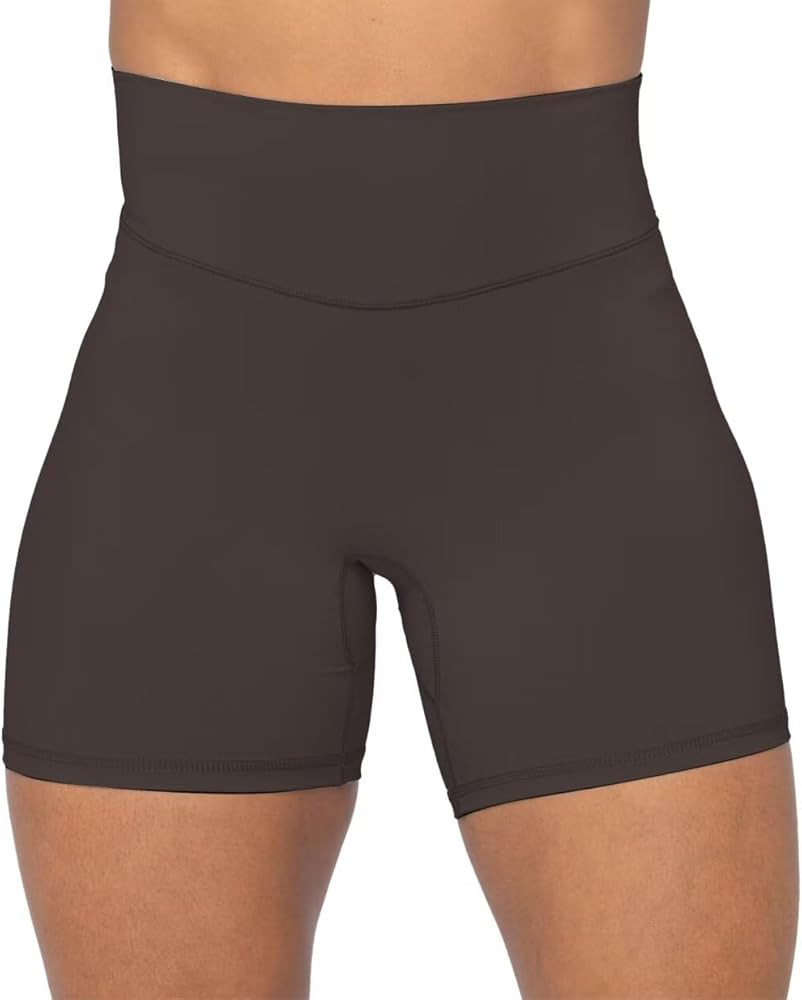 Sunzel No Front Seam High Waist Biker Shorts for Women, Squat Proof Yoga Workout Gym Bike Shorts | Amazon (US)