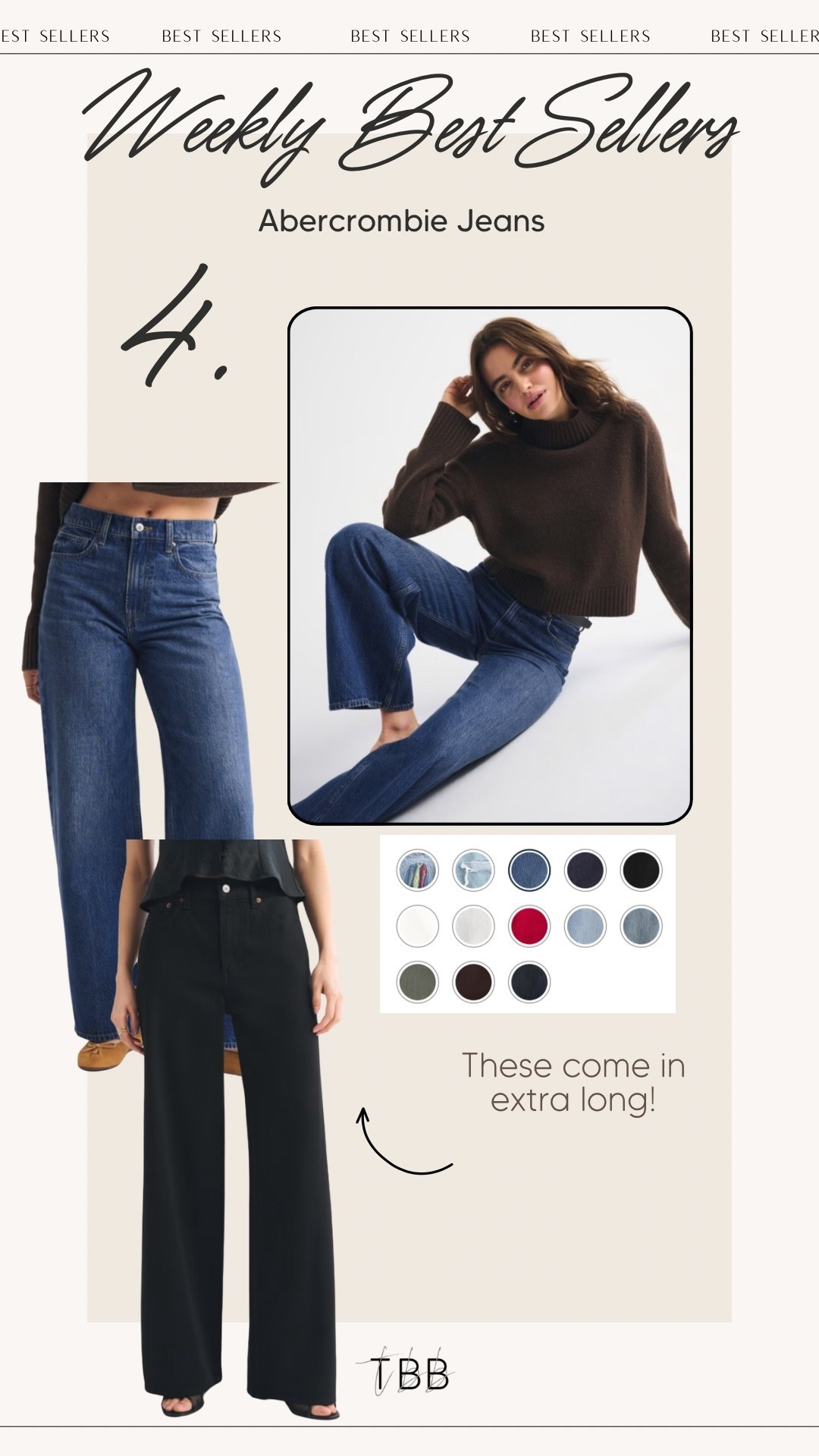 These Abercrombie jeans are a perfect transition from summer to fall and they all come in extra longs!

#LTKSeasonal #LTKTall