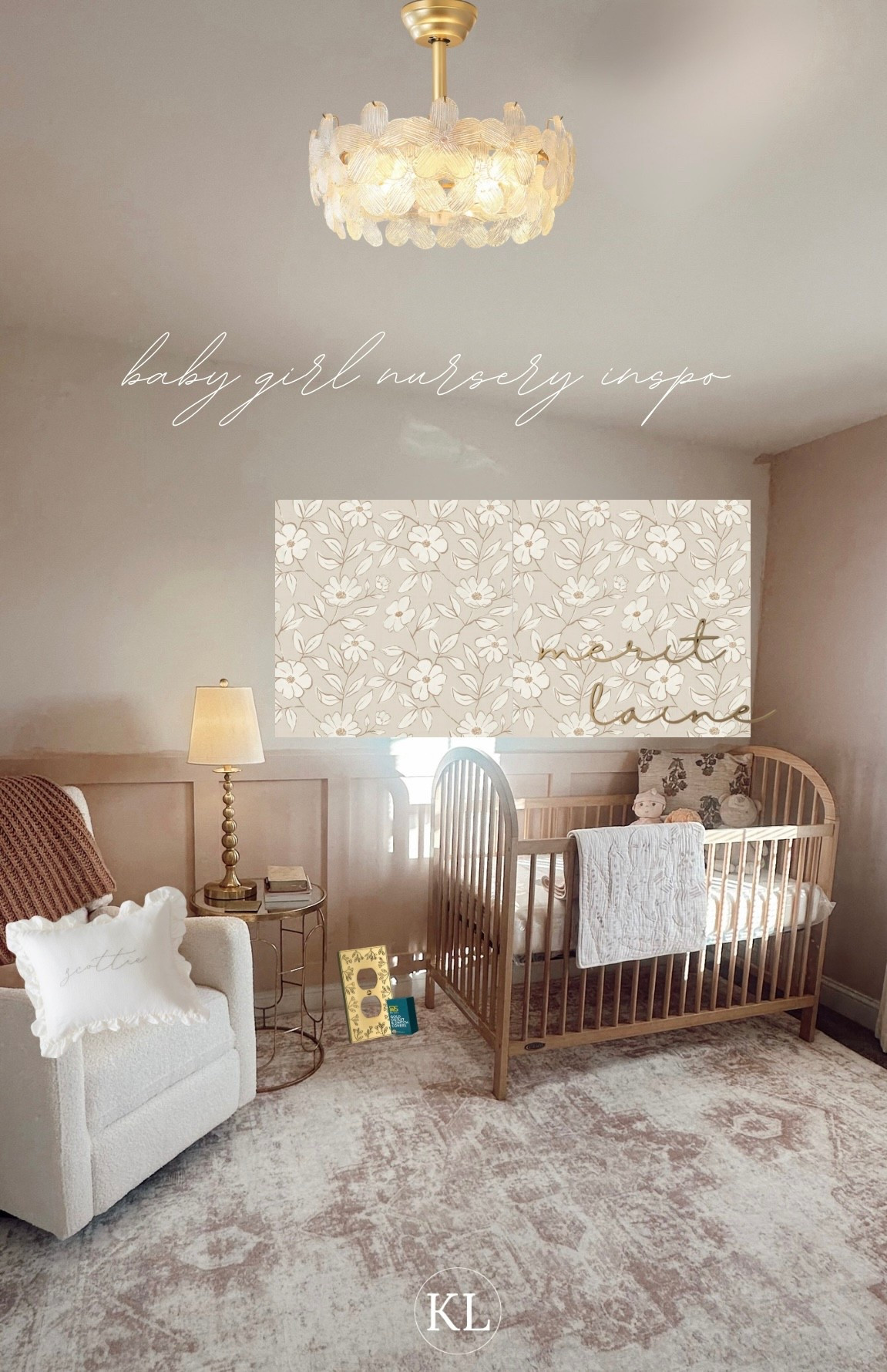 Girl nursery inspiration | wall color is “malted milk” 🩰🍼🎀🧸🕊️💓

✨ Baby Girl Nursery Mood Board ✨
Designing the sweetest neutral baby girl nursery with soft beige tones, warm wood textures, floral wallpaper, cozy fabrics, and timeless vintage-inspired decor. This nursery style is calming, feminine, minimal, organic, neutral, airy, warm, and cozy — perfect for creating a peaceful space for your little one.

Sharing all the nursery furniture, neutral nursery decor, boho baby room ideas, girl nursery inspiration, light wood crib, beige nursery paint colors, floral wallpaper, dresser styling, and baby room must-haves you can shop on LTK.
If you love soft neutrals, Scandinavian vibes, natural textures, and classic girl nursery decor, this is for you. 🤍🌿

✨ Shop my baby girl nursery details on LTK:
• Neutral crib
• Matching dresser
• Cozy glider
• Organic bedding
• Floral wallpaper
• Rattan + woven accents
• Vintage-inspired mirror
• Chandelier + wall art
• Soft pillows & blankets

#nurseryinspo #babygirlnursery #neutralnursery #nurserydecorideas #ltkhome #ltkbaby #bohonursery #neutralbabyroom #nurseryorganization #vintagenursery #babynurseryinspiration #babyroomideas #newbornprep #secondtrimester #pregnancyhomedecor

nursery inspo, nursery decor, baby girl nursery, baby room ideas, neutral nursery, pink nursery, florals and feminine, timeless interiors, classic nursery, nursery organization, interior style, decor inspo


#LTKBaby #LTKHome #LTKKids
