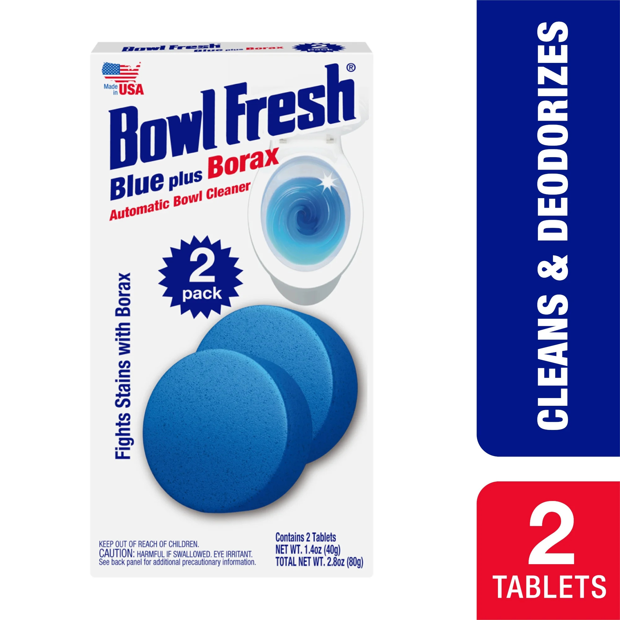 Bowl Fresh Automatic Toilet Bowl Cleaner, Toilet Bowl Freshener with Borax, 2 Ct - Walmart.com | Walmart (US)