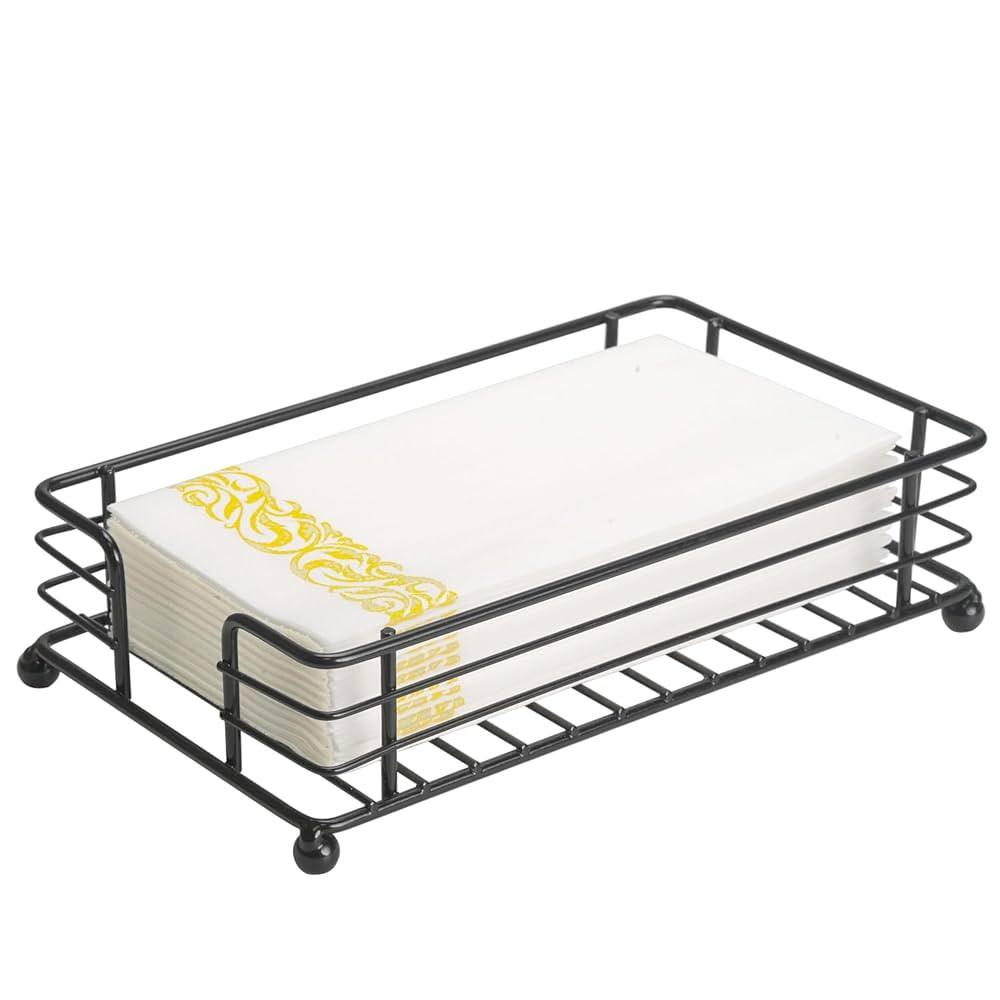 Guest Towel Holder, Napkin Holder for Bathroom, Modern Iron Paper Towel Holder Tray, Flat Disposa... | Amazon (US)