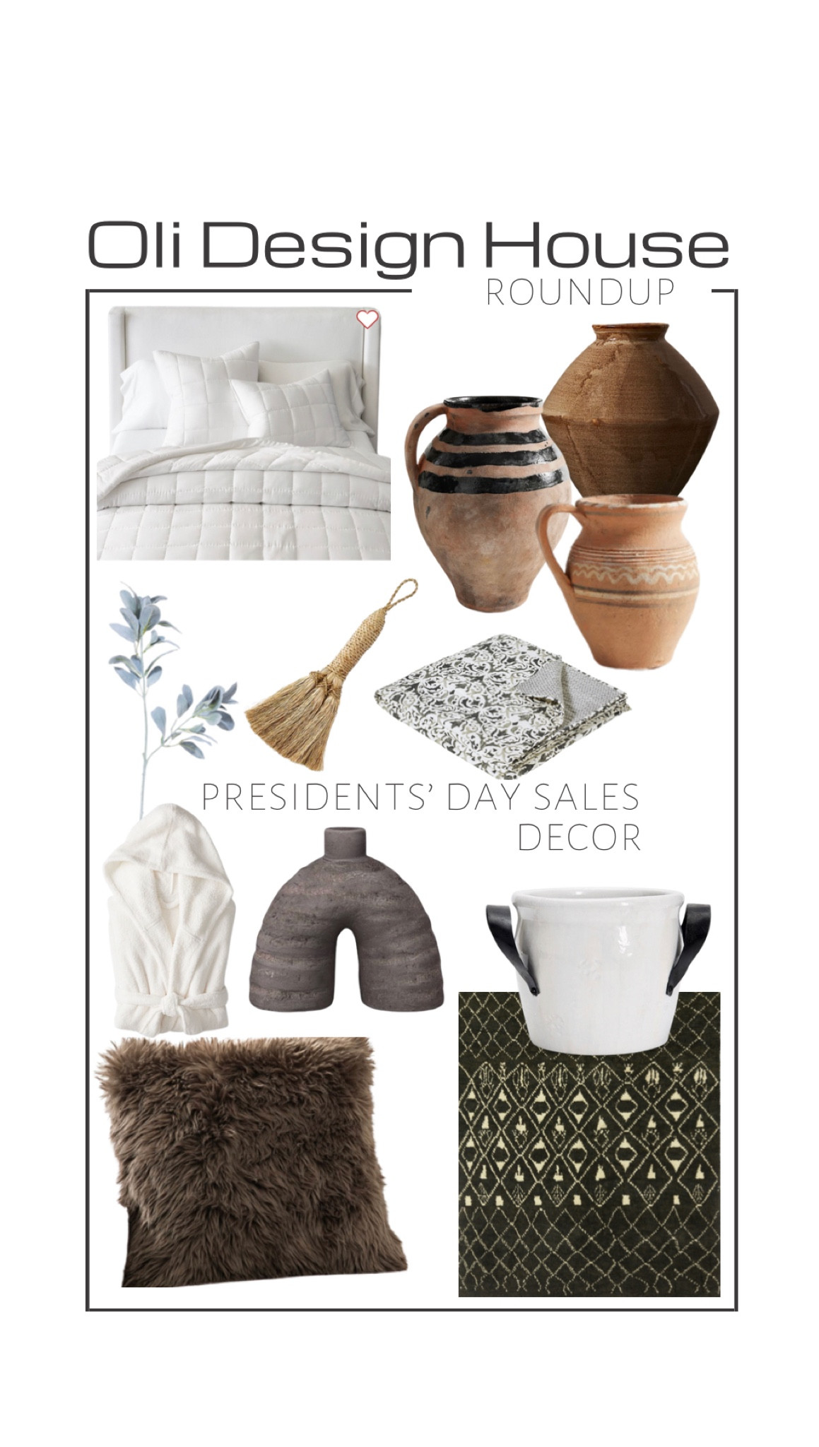 Presidents’ Day sales on home decor

Terracotta jug, terracotta vase, modern black arch vase, black area rug, faux fur robe, white quilt, spring faux stems, furry brown throw pillow, decorative mini broom, floral quilt

#LTKsalealert #LTKFind #LTKhome