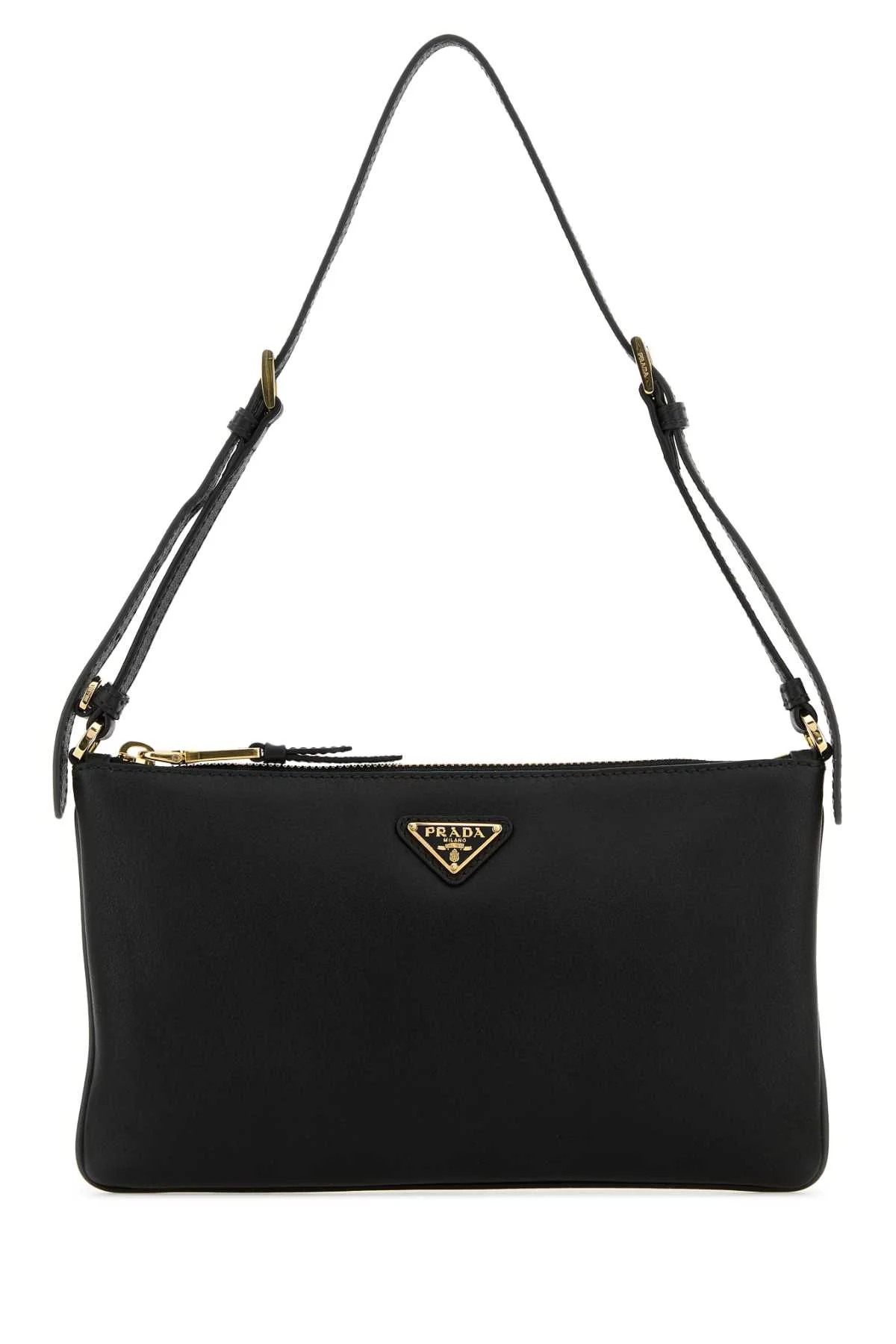 Prada Black Leather Shoulder Bag TU | Balardi