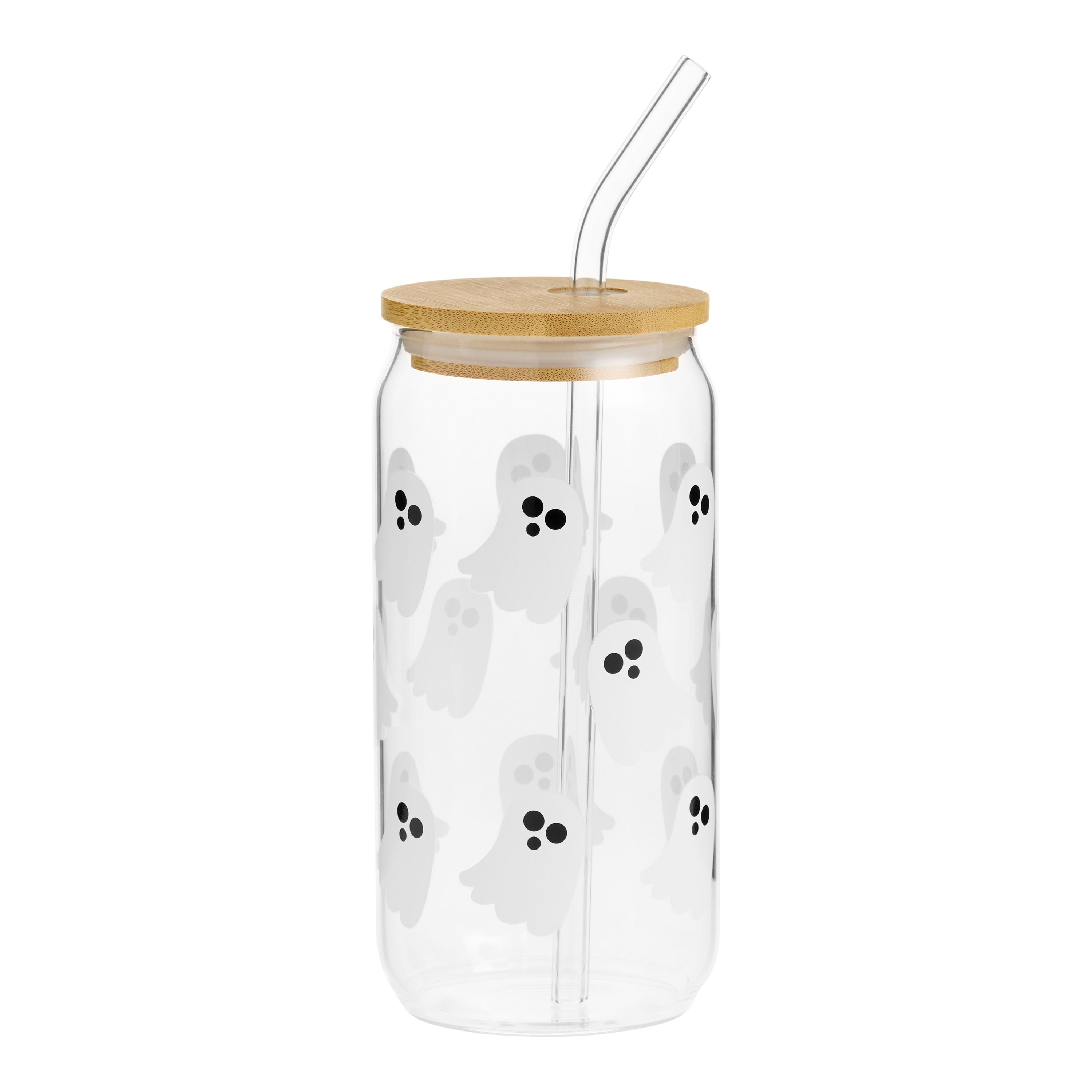 Ghost Glass And Bamboo To Go Tumbler with Straw | World Market