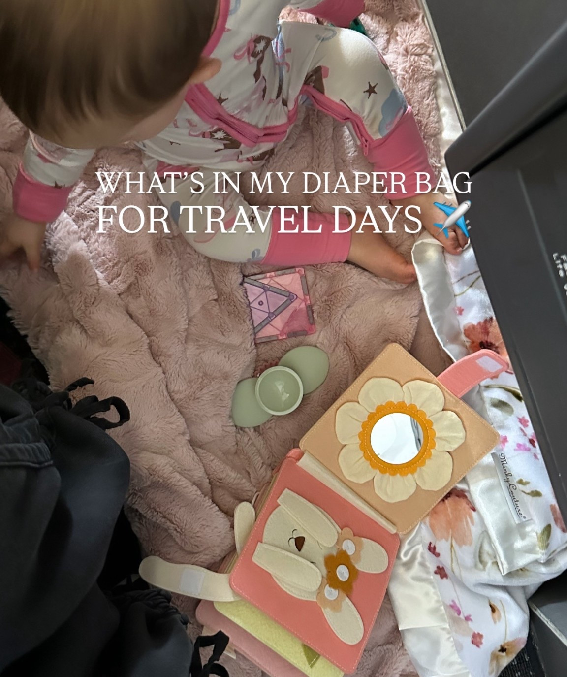 what’s in our diaper bag for a travel day with our 10 month old. 

I also bring a Minky Couture blanket (code: PAIGEB) and my artipoppe carrier!

I’m still exclusively breastfeeding, so I didn’t have to account for any bottles/milk storage!

#LTKTravel #LTKmomlife #LTKBaby