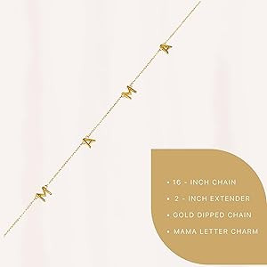 Benevolence LA Mama Necklace, Gold Dipped Fashion Jewelry | Gifts for New Mom | Gold Mom Necklace... | Amazon (US)