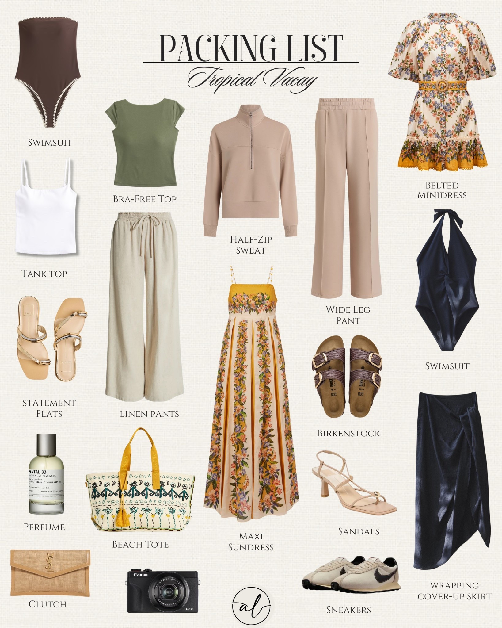 Packing list for a tropical vacation 
Spring break 
Tropical destinations 

#LTKU #LTKSeasonal #LTKootd