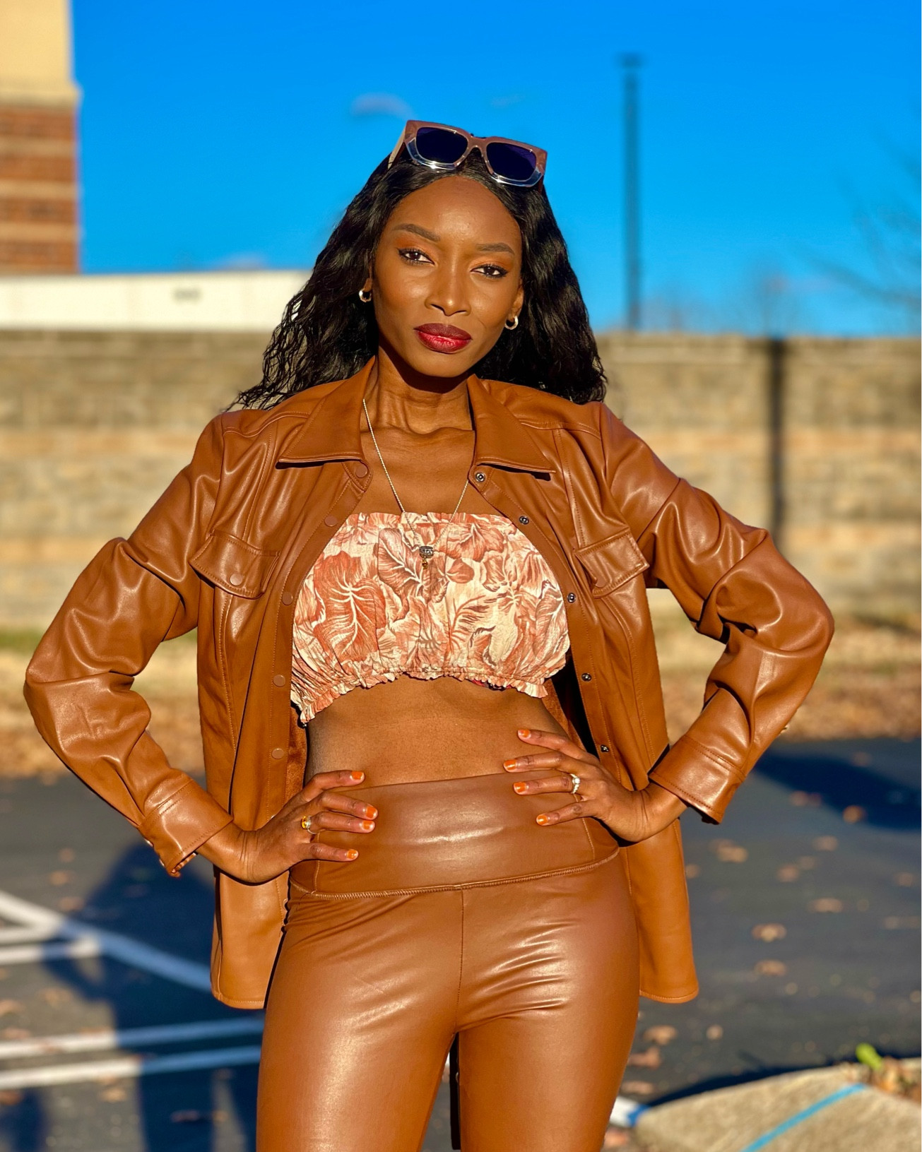 Cognac Faux leather jacket. Brunch outfit for winter season. Shop these best picks I got for you.🤗 #fauxleather #fauxleatherjacket

#LTKSeasonal #LTKfit #LTKstyletip