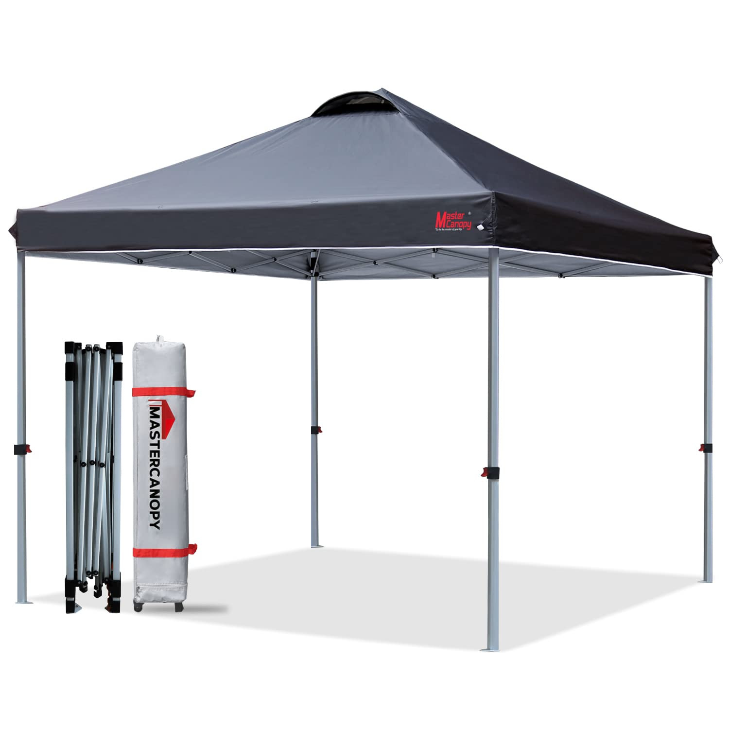 MASTERCANOPY Durable Ez Pop-up Canopy Tent with Roller Bag (10x10, Black) | Amazon (US)